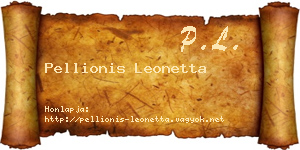 Pellionis Leonetta névjegykártya